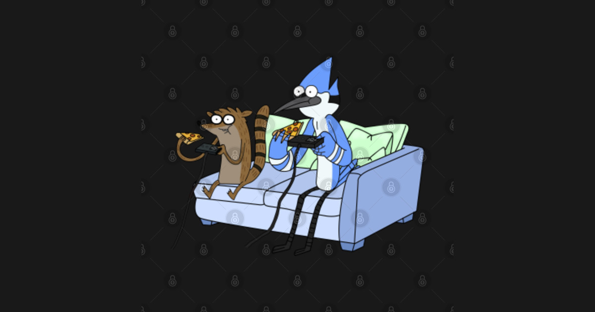 Mordecai and Rigby Pizza and Video Games Mordecai And Rigby Mask