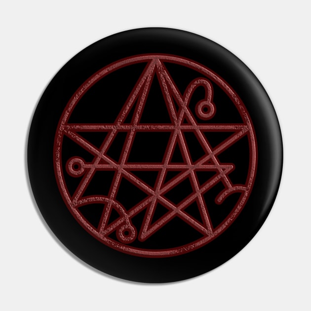 The Occult Simon Necronomicon Sigil Pin by SFPater