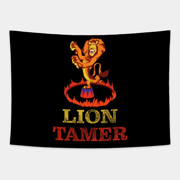 Circus Lion Tamer Tapestry by PunnyPoyoShop