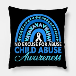 No Excuse For Abuse Child Abuse Prevention Awareness Month Pillow