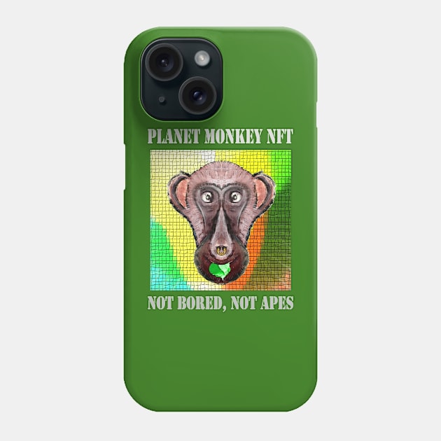 Planet Monkey Cute Animals Not Bored Apes Phone Case by PlanetMonkey