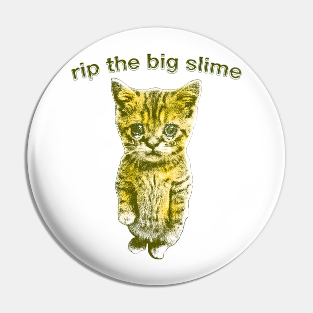 Rip The Big Slime Crying Cat Pin by jawiqonata