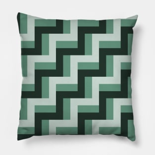 Ivy Green Basket Weave Patchwork Pattern Pillow