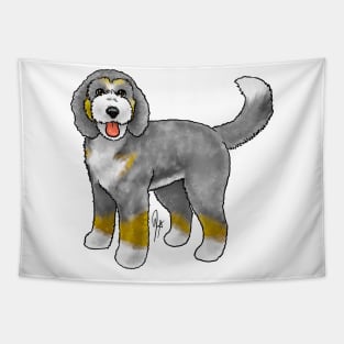 Dog - Bernadoodle - Tricolor Gray and Brown Tapestry