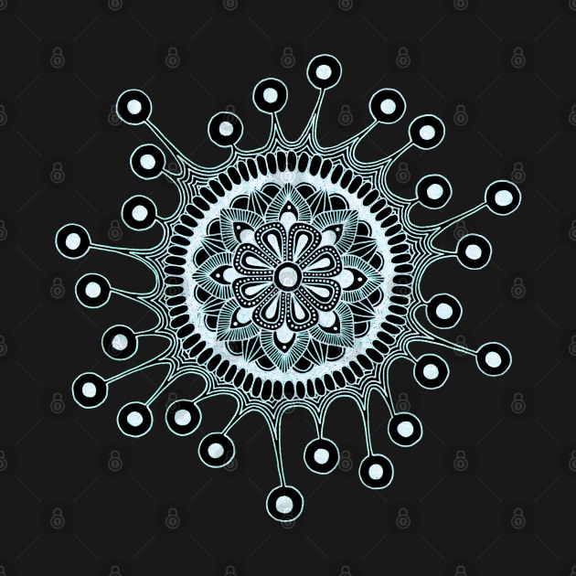 Virus Mandala (inverted blue) by calenbundalas