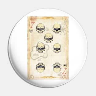 7 of Skulls Pin