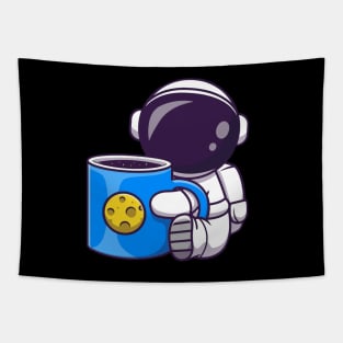 Astronaut with galactic coffee Tapestry