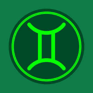 Cool Green Gemini Symbol T-Shirt