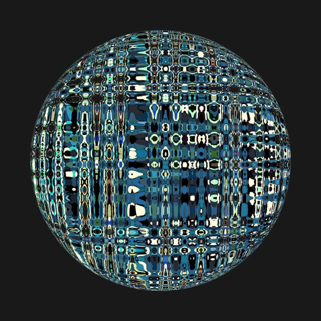 Perspective Geometry 3D Blue Ball by SpieklyArt