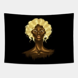 Black Girl Angel Melanin Portrait Tapestry