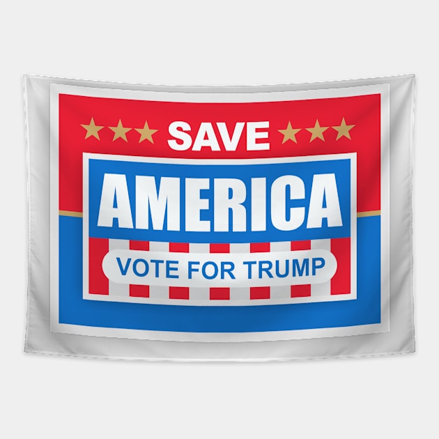 Save America Trump 2024 Tapestry by Dale Preston Design