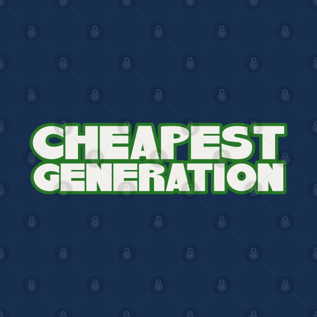 Millenials - the Cheapest Generation? by Belcordi