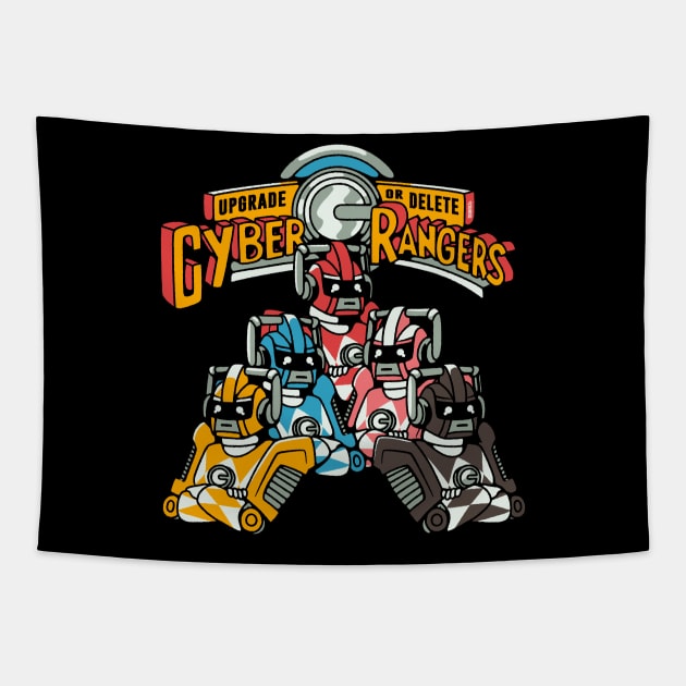 Cyber Rangers Tapestry by raffaus