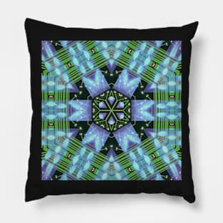 Circuitboard fire Kaleidoscope Pattern (Seamless) 3 Pillow