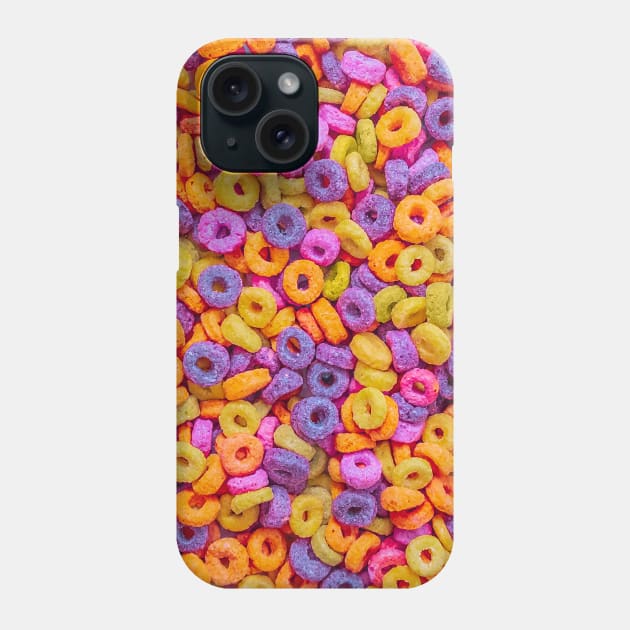 Fruit Flavored Breakfast Cereal Loops Photo Phone Case by love-fi