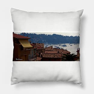 Villefranche Rooftops Pillow