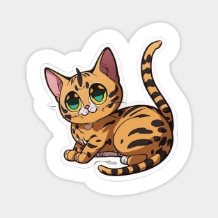 Exotic Bengal Cat Sticker - Premium Quality Magnet