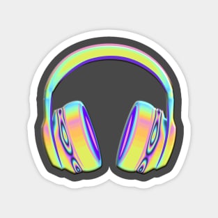 Yellow Headphones Magnet