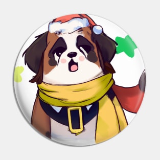 Cute St. Bernard Drawing Pin