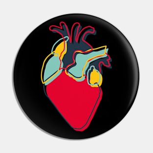 Minimalist Line Heart Pin
