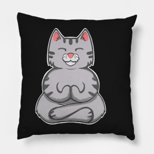 Yoga Cat Meditating Zen Cat Pillow