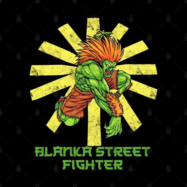 Blanka Street Fighter Retro Japanese by thelazyshibaai