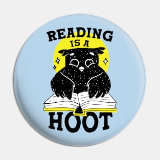 Reading is a Hoot | Book Owl Cartoon Pin