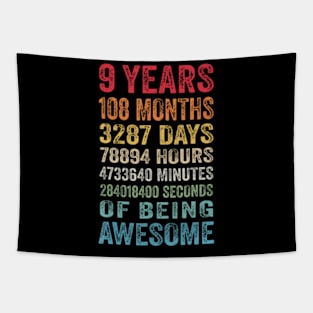 9 Years 108 Months Of Being Awesome Happy 9th Birthday s Tapestry