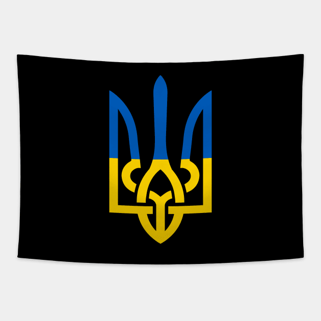 UKRAINE TRIDENT EMBLEM SLAVA UKRAINI PROTEST RUSSIA Tapestry by ProgressiveMOB