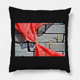 Red And Grey Pillow
