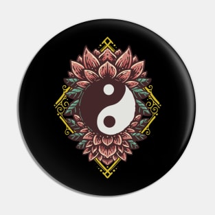 Yin Yang Artwork Pin