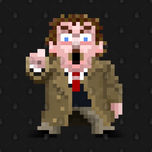 16-Bits Creepy Guy Points and Howls by badpun