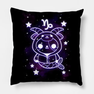 Capricorn kawaii zodiac sign Pillow