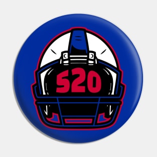 Retro Football Helmet 520 Area Code Tucson Arizona Football Pin