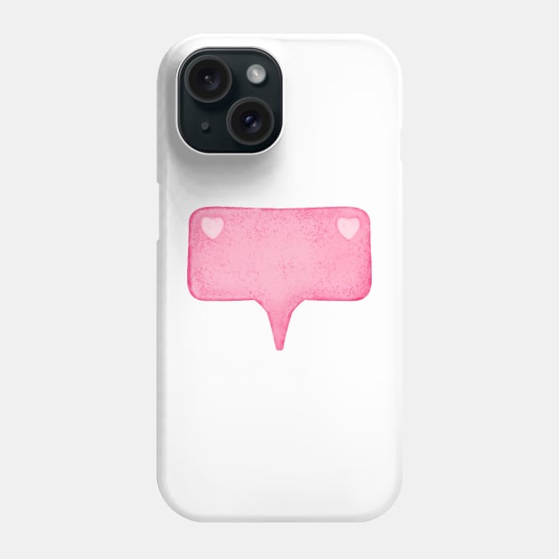 Message Bubble Hearts Phone Case by Aisiiyan