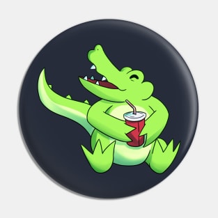 Soda Crocodile Pin