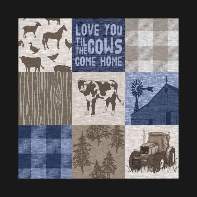 Til the cows come home - navy by SugarPineDesign