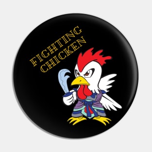 Fighter chicken Pin