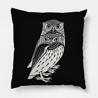 cute owls sketch Pillow