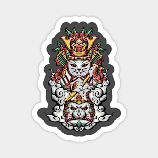 samurai cat with japanese style Magnet