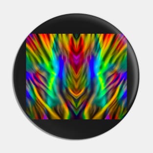 Multicolored Aesthetic - Abstract Symmetrical Aurora Borealis Pattern Pin