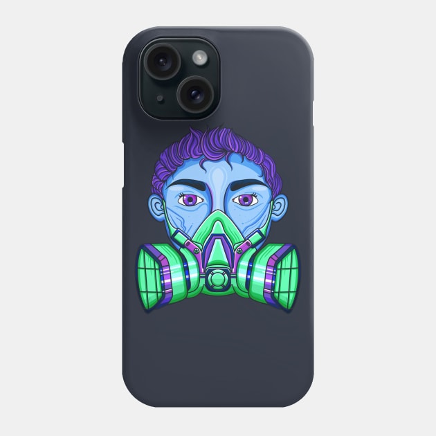 Quarantine Cyberpunk Gas Mask T-Shirt Phone Case by nataliesnow24