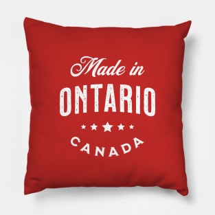 Made In Ontario, Canada - Vintage Logo Red Pillow