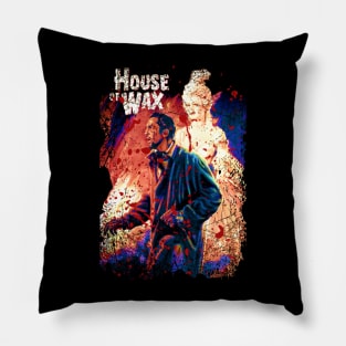 Vincent's Vision Unmasking The Terrors Within House Of Wax Pillow