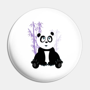 Panda Girl - Purple Pin