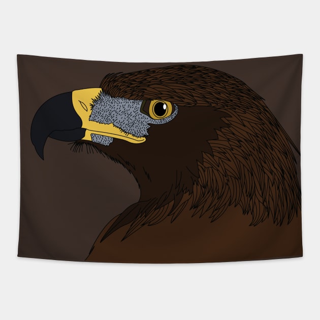 Golden eagle Tapestry by ProcyonidaeCreative