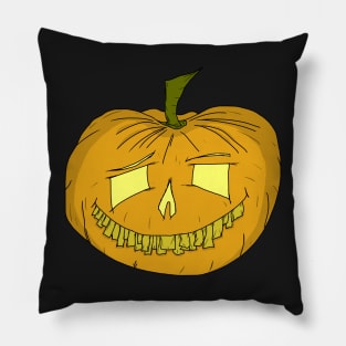 Halloween Jack O Lantern Evil Creepy Teeth Pillow