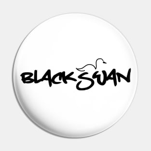 BTS Black Swan black on white Pin