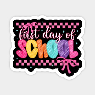 First Day of School Rainbow Design Magnet