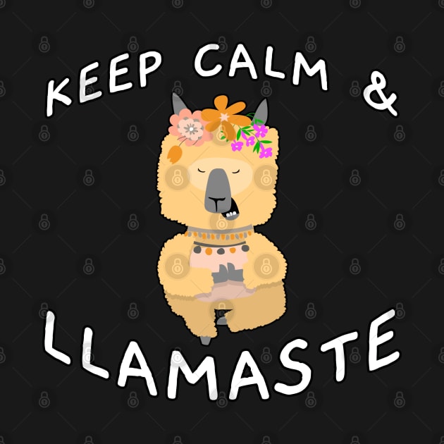 Keep Calm And Llamaste Pose 6 by Shawnsonart